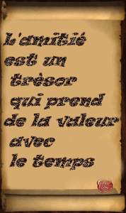 l'amitiè est un trèsor qui ................